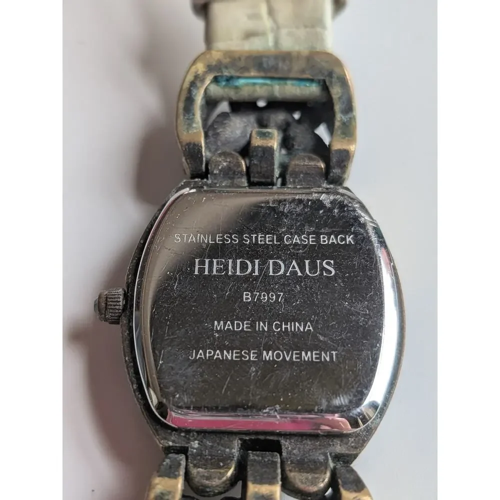 Heidi Daus Lot of 3 Crystal Bejeweled Quartz Watches Bangle Strap Set